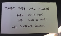 Maude <I>Luke</I> Heaton 