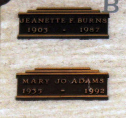 Mary Jo <I>Burns</I> Adams 