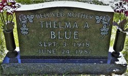 Thelma Agnes <I>Warner</I> Blue 