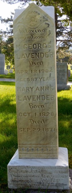 Mary Ann <I>Cole</I> Lavender 