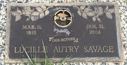 Lucille <I>Autry</I> Savage 