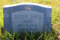 Justine <I>Snipes</I> Akins 