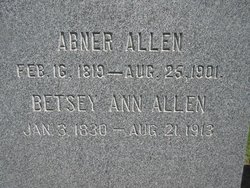 Betsey Ann <I>Hayes</I> Allen 