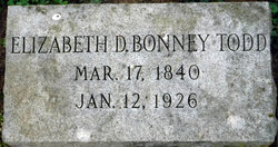Elizabeth Dawley “Bettie” <I>Bonney</I> Todd 
