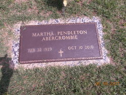 Martha <I>Pendleton</I> Abercrombie 