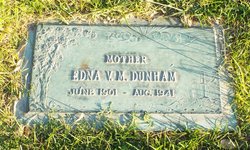 Edna Viola  May <I>Garrett</I> Dunham 