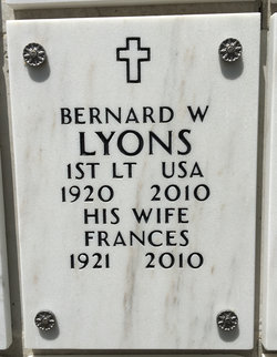 Lieut Bernard W Lyons 