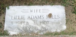Lillie <I>Adams</I> Mills 