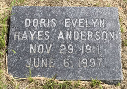 Doris Evelyn “Dottie” <I>Hayes</I> Anderson 