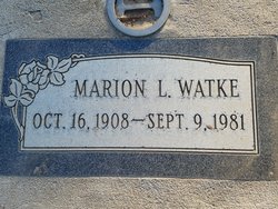 Marion Louise <I>Williams</I> Watke 