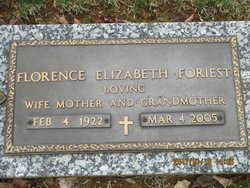 Florence Elizabeth “Geda” <I>Tyler</I> Foriest 