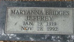 Mary Anna <I>Bridges</I> Jeffrey 