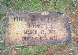 Ethel Wayne <I>Deason</I> Snyder 