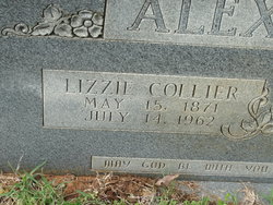 Elizabeth “Lizzie” <I>Collier</I> Alexander 