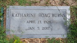 Katharine “Katie” <I>Hoag</I> Burns 