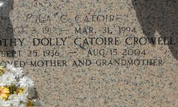 Dorothy Ann “Dolly” <I>Catoire</I> Crowell 