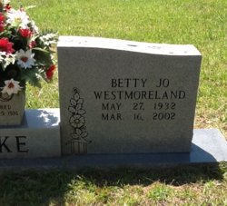 Betty Jo <I>Westmoreland</I> Ake 