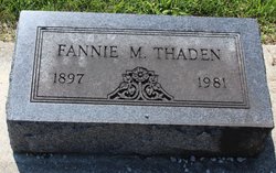 Fannie <I>Wools</I> Thaden 