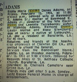 Edith <I>Danos</I> Adams 