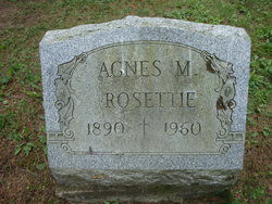 Agnes M <I>Rodgers</I> Rosettie 