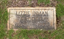 Elizabeth Inman “Lizzie” <I>McPeters</I> Waddell 