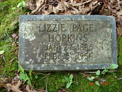 Elizabeth Elberta “Lizzie” <I>Page</I> Hopkins 