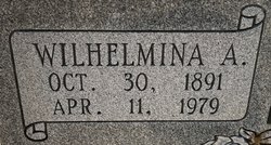 Wilhelmina Adella “Minnie” <I>Wurzbach</I> Ahr 