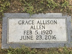 Grace <I>Allison</I> Allen 
