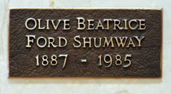 Olive Beatrice <I>Ford</I> Shumway 