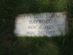 Betty Lou <I>Sumner</I> Haywood 