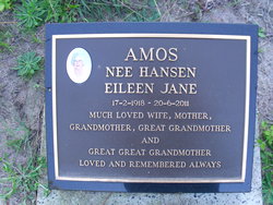 Eileen Jane <I>Hansen</I> Amos 