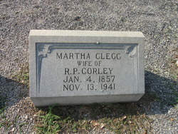 Martha Frances “Mattie” <I>Clegg</I> Corley 