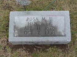 Rosa May <I>Updegraff</I> Heninger 