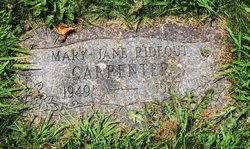 Mary Jane <I>Rideout</I> Carpenter 