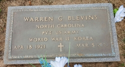 Pvt Warren G. Hardin Blevins 