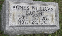 Agnes <I>Williams</I> Bacon 
