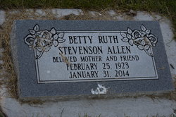 Betty Ruth <I>Stevenson</I> Allen 