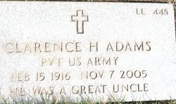 PVT Clarence Homer Adams 