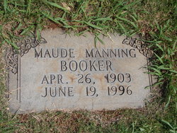 Maude <I>Manning</I> Booker 