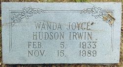 Wanda Joyce <I>Hudson</I> Irwin 