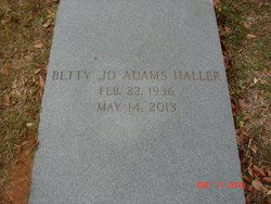 Betty Jo <I>Adams</I> Haller 