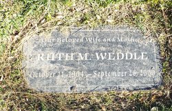 Ruth Mildred <I>Anderson</I> Weddle 