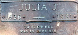 Julia Juanita <I>West</I> Plumley 