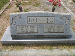 Carrie Kathleen <I>Bates</I> Bostic 