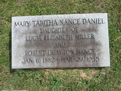 Mary Tabitha <I>Nance</I> Daniel 