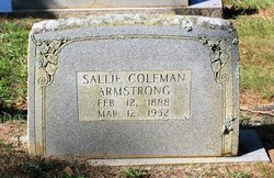Sallie <I>Coleman</I> Armstrong 