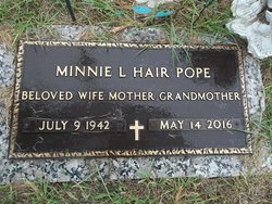 Minnie L. <I>Hair</I> Pope 