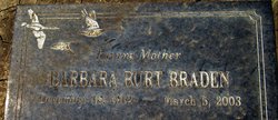 Barbara <I>Burt</I> Braden 
