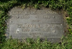 Gladys Lillian <I>Snow</I> Rau 