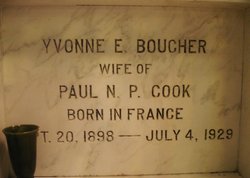 Yvonne E <I>Boucher</I> Cook 